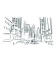 chicago usa sketch city line art vector image