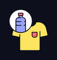 clothes made from plastic bottles rgb color icon vector image vector image