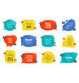 quote box doodle speech bubbles with motivation vector image