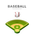 realistic baseball ball for betting promo vector image