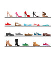 set of shoes collection men s vector image