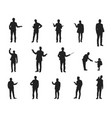 teacher silhouettes silhouette set vector image vector image