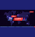 breaking news background tv channel headline vector image