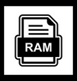 ram file document icon vector image