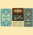 set of 5 vintage labels layered vector image vector image