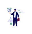time management business people planning work vector image vector image