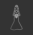 bride chalk icon vector image