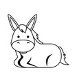 cute mule character icon vector image vector image