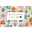 hand drawn abstract creative header vector image