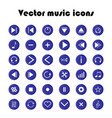 music icons set vector image