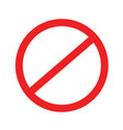 no sign stop icon blank ban vector image vector image
