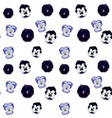 seamless floral pattern on white background vector image vector image