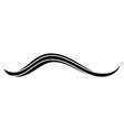 calligraphic figure triple wavy ribbon stripe vector image vector image