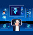 identification technologies interface schema vector image