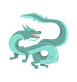 legendary blue chinese dragon mythical vector image