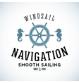 maritime navigation abstract logo template vector image vector image