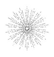 retro sun bursts vintage radiant sun rays shape vector image