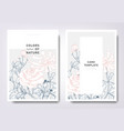 floral invitation card template design vector image