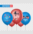holiday balloons isolated on transparent vector image