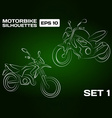 motorbike silhouettes set 1 vector image vector image
