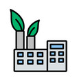 ecological industrial plant icon vector image