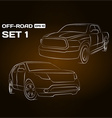 off-road vehicle silhouettes vector image vector image