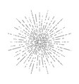 retro sun bursts vintage radiant rays shape vector image