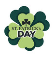 saint patrick isolated icon clover irish vector image