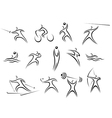 Adult people practicing different olympic sports Vector Image