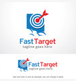 fast target logo template vector image