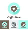 modern flat coffee shop or cafe logo vector image vector image