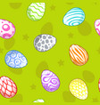 seamless pattern with painted eggs vector image vector image