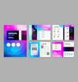 cover template brochure annual report design set vector image vector image