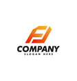 letter fj logo icon vector image
