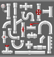 pipe plumbing pipeline or piped tubing vector image