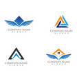 pyramide logo and symbols template icons vector image