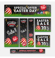 set of easter sale special discount web banner vector image vector image