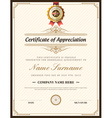 vintage retro frame certificate background design vector image vector image