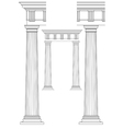 doodle of classic columns vector image