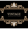 gold jewelry frame vector image vector image