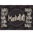 manhattan font set vector image