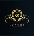 rr letter initial with royal templateelegant vector image