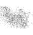 black grainy texture isolated on white background vector image