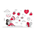 marketing girl manager promoting healthy food vector image