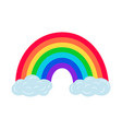 rainbow on clouds rainbows arch cloud ends vector image vector image