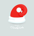 unusual modern santa claus hat with christmas vector image vector image