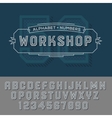 alphabet numbers retro colour style vector image vector image