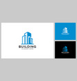 building logo graphic design in line art vector image vector image