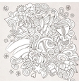 doodles abstract decorative summer sketch vector image