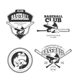 baseball vintage emblems labels badges vector image